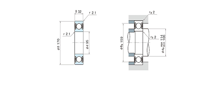 NSK Bearing 6219VV &